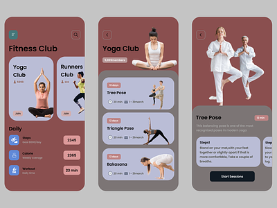 Fitness Club app........ 3d animation branding graphic design logo motion graphics ui