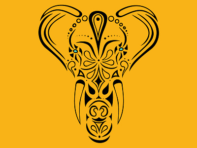 Elephant adobe illustartor circles drawing elephant illustrator lines sketch tribal