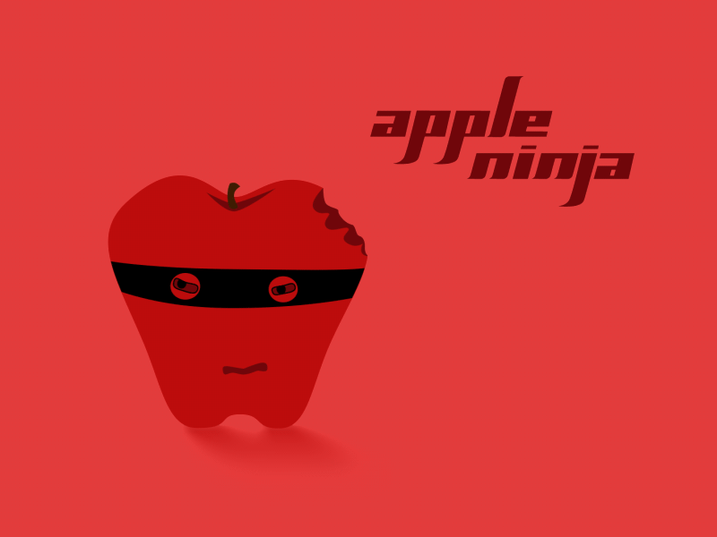 Apple Ninja character character animation fruit type design