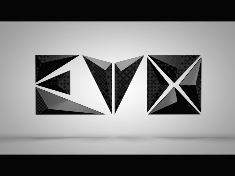 EVO Logo Animation c4d logo logo animation modeling polygon reveal shatter triangle