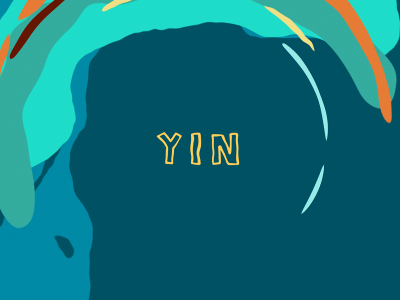 Yin and Yang 2d after effects handlettering paint transition