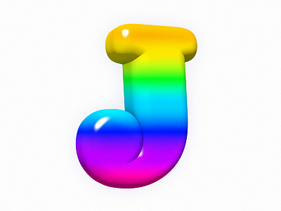 J 36 days of type 3d c4d j rainbow