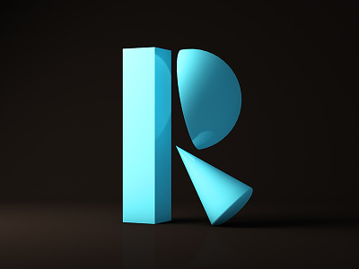 R 36 days of type 3d c4d r reflect render shapes