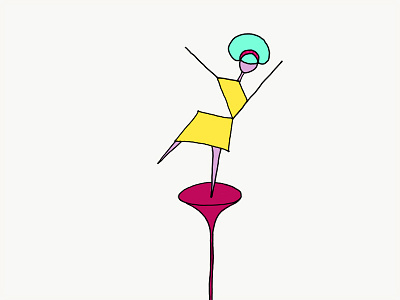 Suki abstract balance figure geo geometric lady pose woman