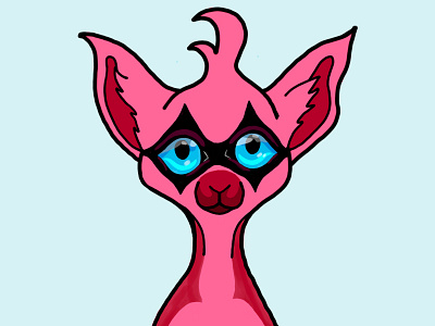 Bandit animal cartoon character character design eyes illustration lemur pink