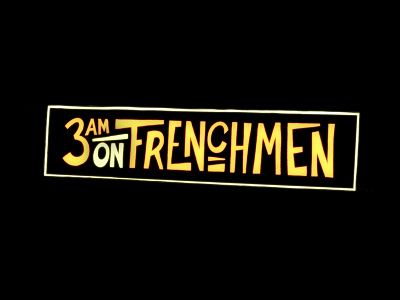3am on Frenchmen color design funky glow hand lettering handlettering illustration lettering lettering art logo main title music new orleans saul bass title