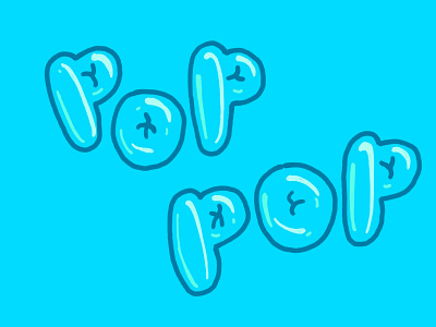 Pop Pop bubble letters bubbles hand lettering lettering pop