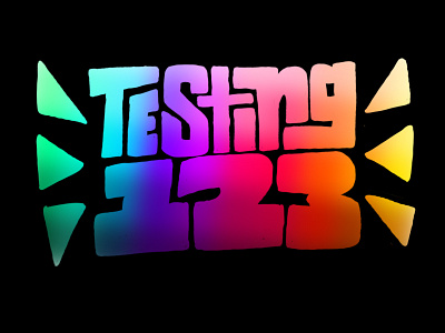 Testing 123 colors handlettering lettering rainbow