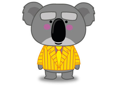 Koala Bubblefriends bubblefriends character cute illustration jacket koala tie