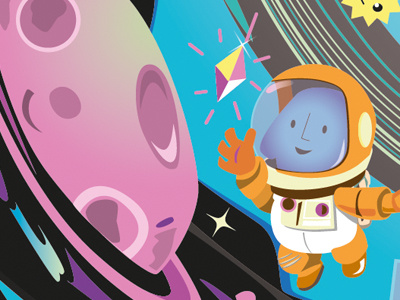 Creative Trip 1 bubble bubblefriends character cute partof detail emotions illustration space star vector