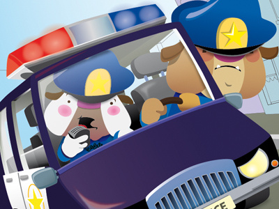 Chase 2 bubblefriends character characterdesign cute dogs illustrator police policecar vector