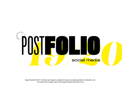 POSTFOLIO 19/20 art direction branding brasil design logo photoshop social media
