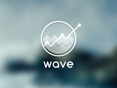 Rejected Media Buying logo graph ocean water wave white