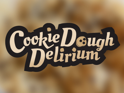 Cookie Dough cookies dough food hand logo snack type typography