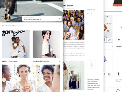 Fashion Blog blog card fashion grid shop social ui ux