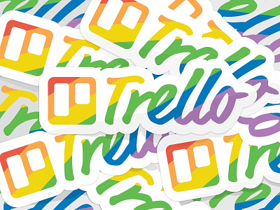 Trello Pride love pride rainbow stickers support trello