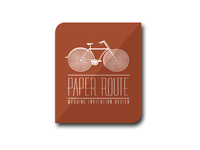 Paper Route bike logo wedding