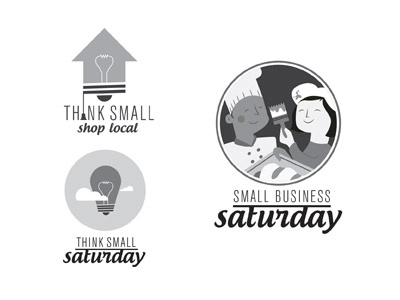 Think Small Saturday icon illustration logo