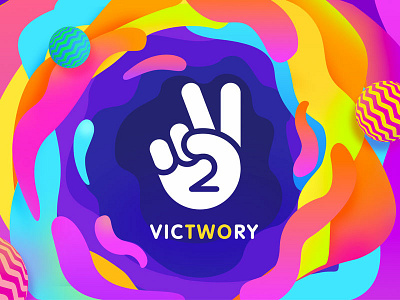 Victwory app branding design icon illustration illustrations logo vector