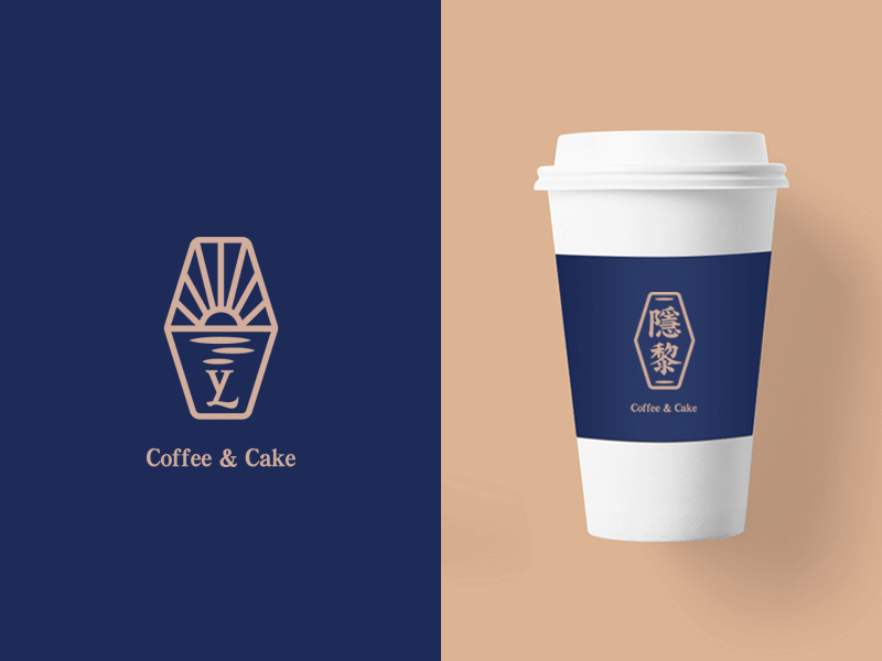 YinLin Coffee branding cafe cafe logo coffee illustration illustrations logo