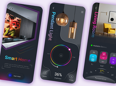 Smart home app design mobile nft smarthome ui