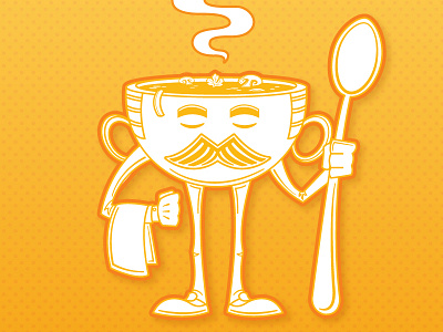 Warm Thoughts cartoon character concept design illustration orange soup spoon vector warm