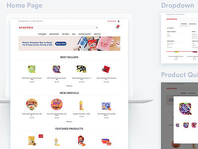 Snacks E-Commerce Website design ecommerce illustration landingpage productpage snacks ui webdesign website