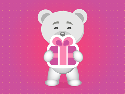 Love Friday bear black friday gift mascot pink