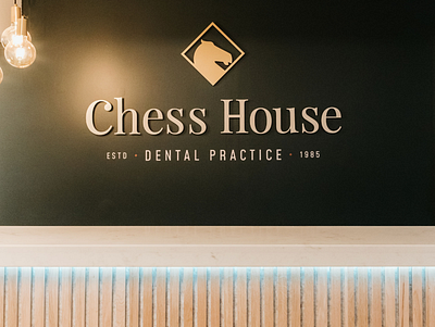 Chess House Dental Practice brand design brand strategy branding design logo modern branding signage design sophisticated branding typography web design