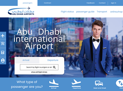 International Airport Website mobile app design ui design ux design web design