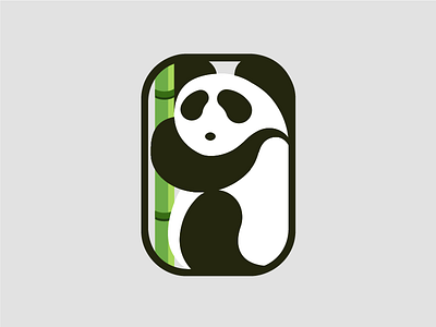 Panda animal bear geometric illustration logo panda symbol vector