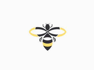 Bee bee beehive geometric honey icon insect logo logotype