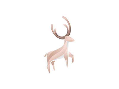Deer deer forest geometric icon logo minimalist shape symbol