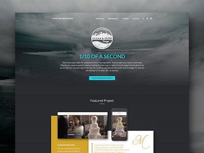 Website Design for Ocean and Snow Design dark debut featured logo mountains ocean snow web design website