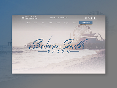 Salon Website Landing Page hair salon header hero responsive salon santa monica webflow website