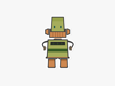 Language Robot Sticker