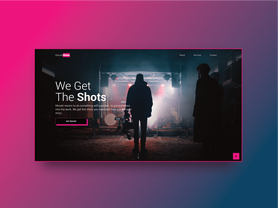 Meraki Shots Website Hero branding button hero logo pink typography video web desgin website