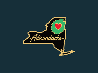 Alternate Adirondacks of New York Pin adirondack park adirondacks enamel heart mountains new york pin state