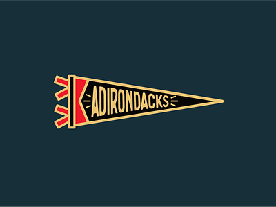 Adirondack Enamel Pin Pennant adirondacks banner enamel pennant pin