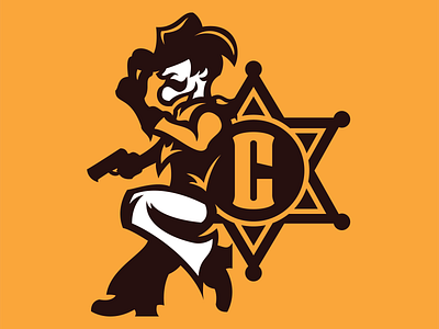 Cowboy design logo sports vector