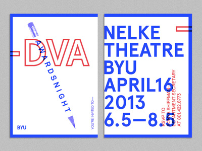 You're Invited dutch style ik blue invite layout typography