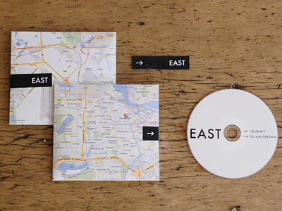 E A S T dvd east futura map packaging typography