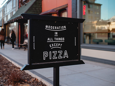 Pizza-Power! graphic design mozz pizza sign singage typography