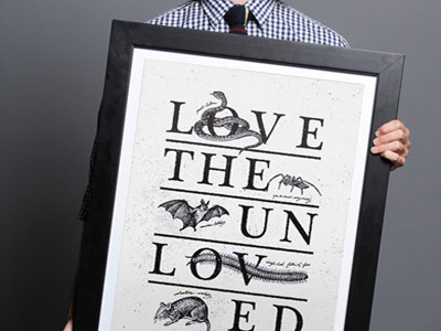 Love the Unloved animals love sevenly typography