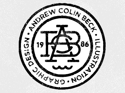 Seal 1986 branding monogram personal seal texture typography