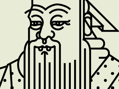Confucius say . . . confucius fat lines geometric illustration pattern portrait zine