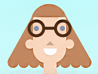 Portrait geometric glasses illustration lady portrait texture