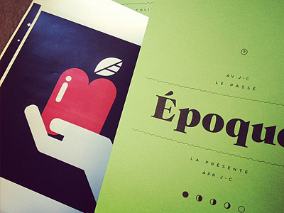 Époque 2 color apple book epoch french illustration original sin print typography Époque