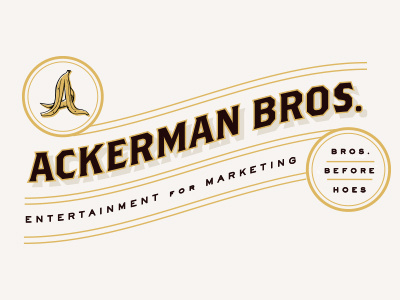 Ackerman Bros. ackerman bros. banana branding brothers comedy logo typography writers