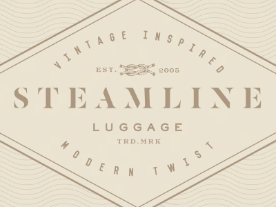 Introducing: S T E A M L I N E branding dolla floda logo luggage nautical rebrand steamline steamline luggage typography vintage